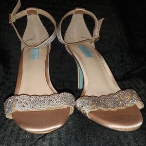 Betsey Johnson rhinestone embellished shoes